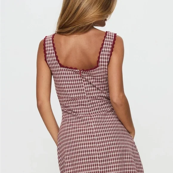 Dasha Mini Dress Red Check - Picture 3 of 4